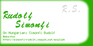 rudolf simonfi business card